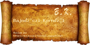 Bajnóczi Kornél névjegykártya