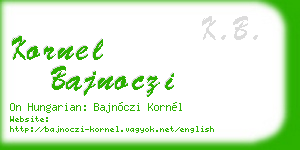 kornel bajnoczi business card